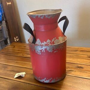 Rustic  Metal Vase with Handles